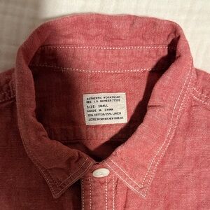 J. Crew Men's Casual Red Button-Down Shirt